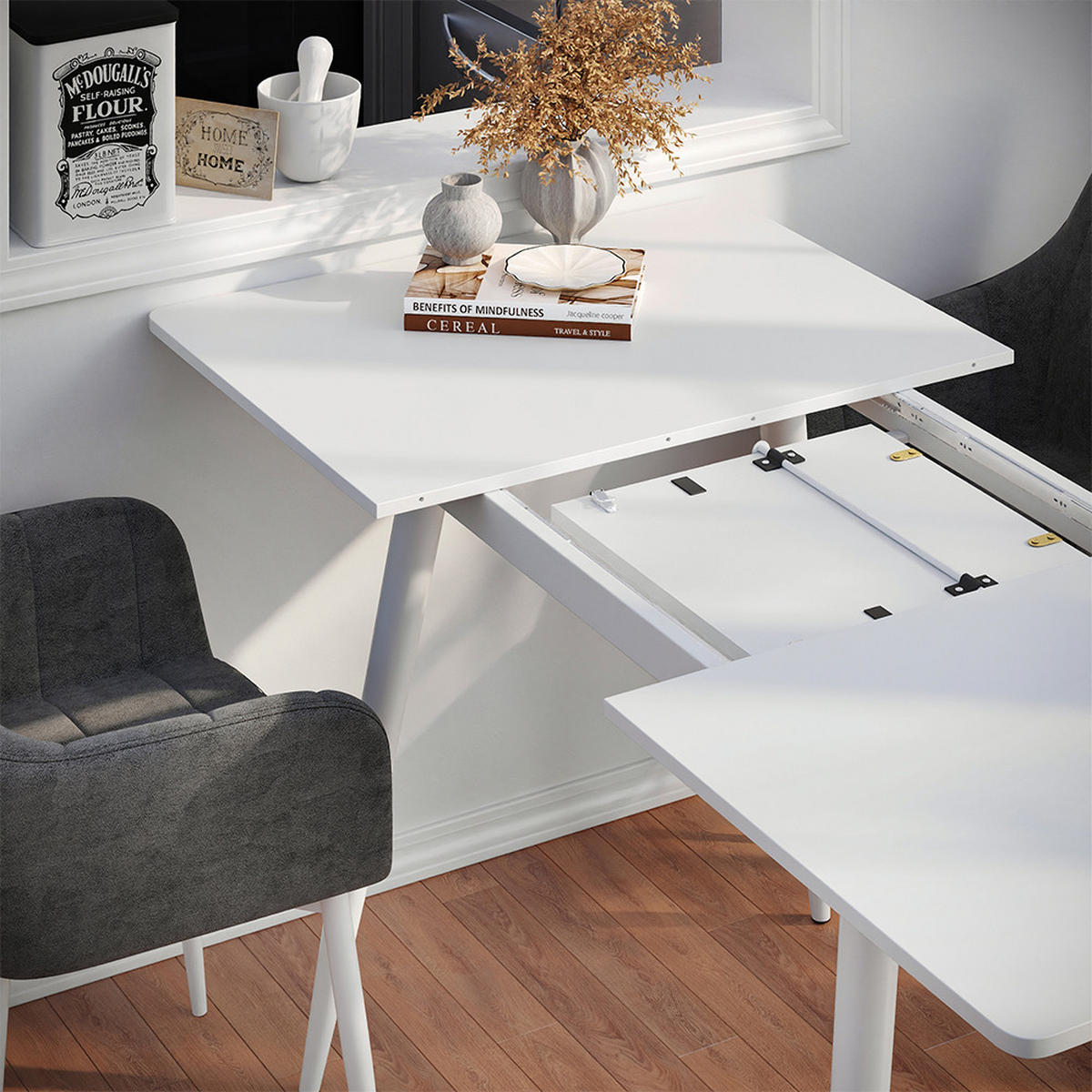 Weiß, Holzwerkstoff (80/120/75cm) - Vicco