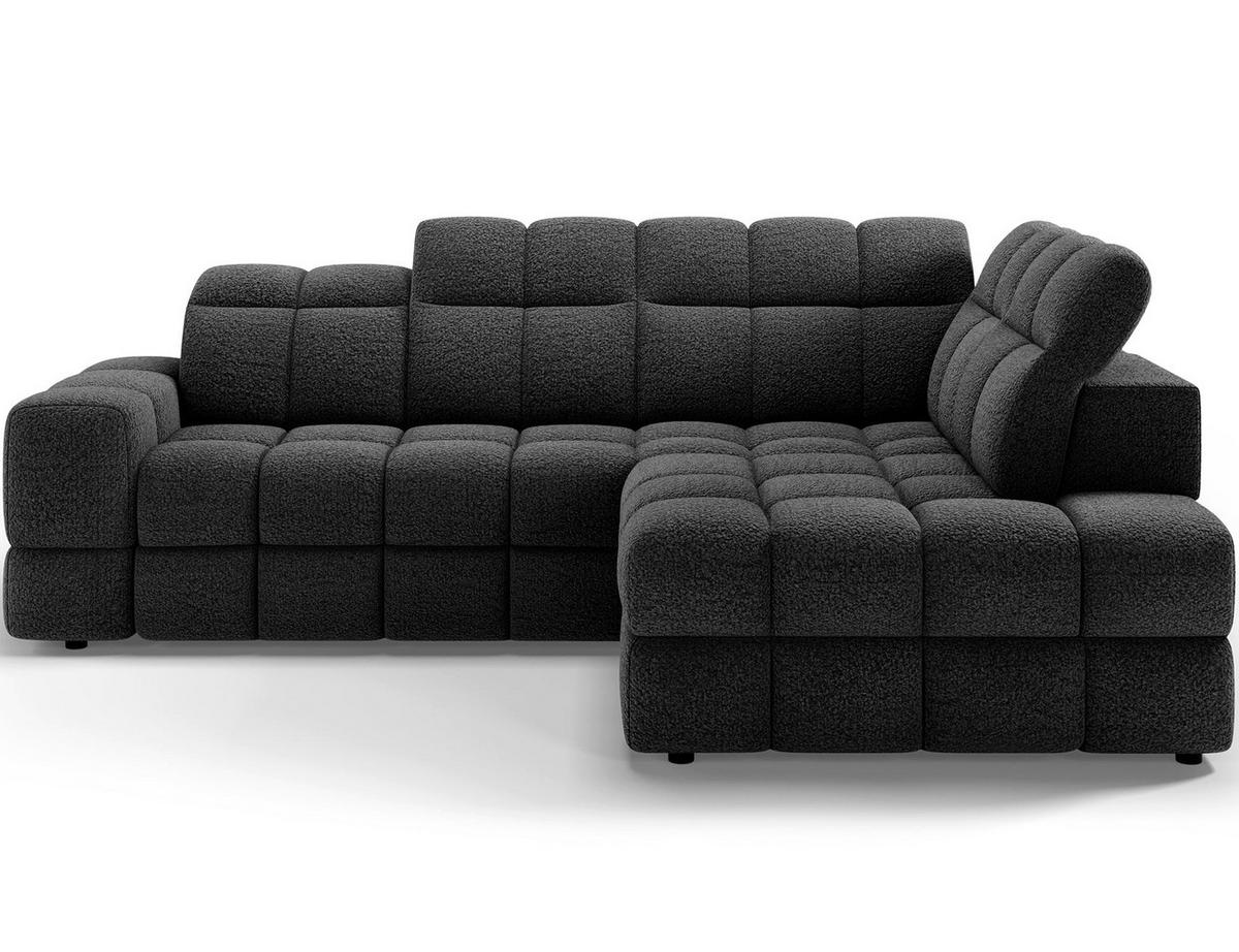 ECKSOFA Bronon mit Schlaffunktion und Bettkasten – Modernes Design, verstellbare Kopfstützen und verschiebbare Rückenlehnen - Anthrazit, Kunststoff (296/109cm) - Wohnideebilder