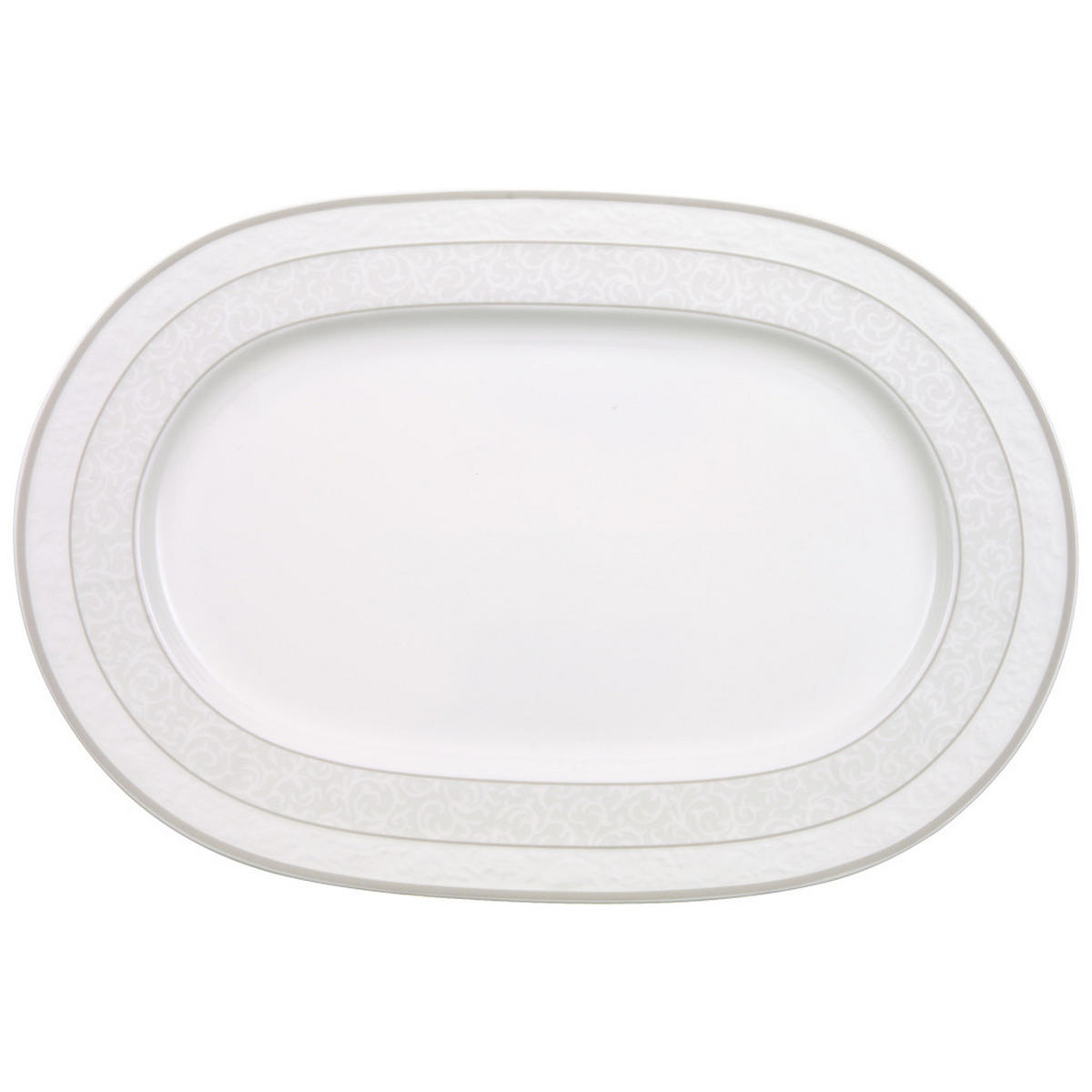 PLATTE OVAL Gray Pearl weiß 35 x 24 cm - Weiß, Keramik (24/1.7/35cm) - Villeroy & Boch