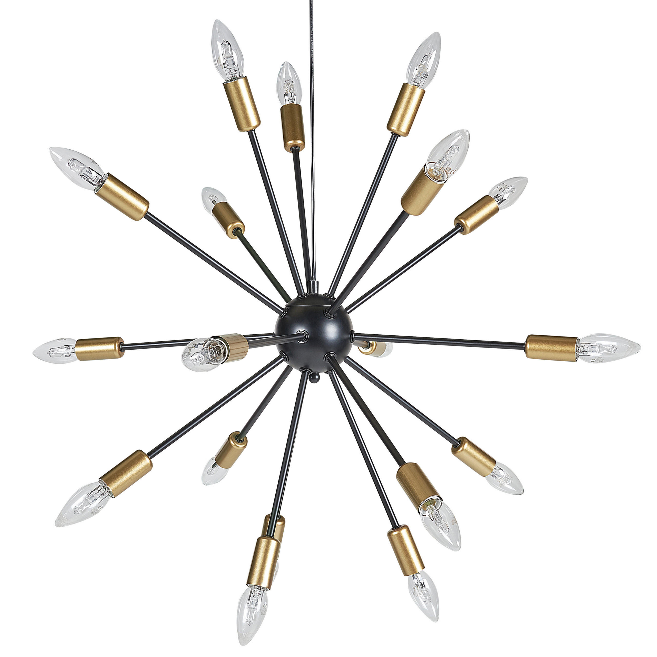 HÄNGELEUCHTE Maguse 23/23/154 cm - Schwarz, Metall (23/59/154cm) - Beliani