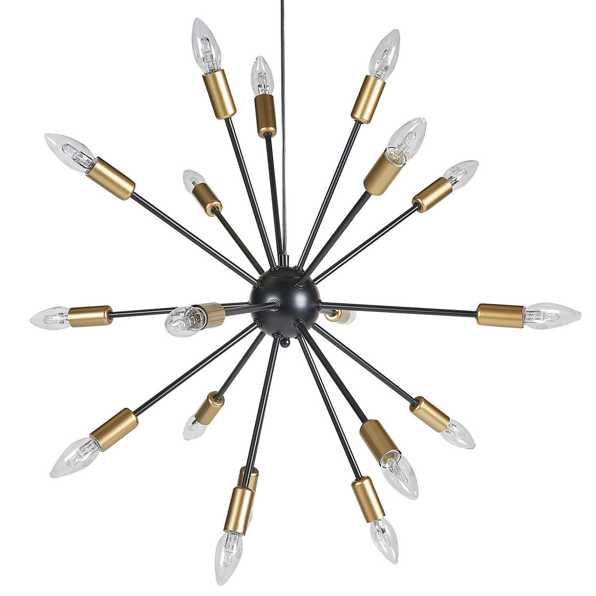 HÄNGELEUCHTE Maguse 23/23/154 cm - Schwarz, Metall (23/59/154cm) - Beliani