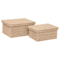 AUFBEWAHRUNGSBOXEN Kord, 2er Set, Papier, Beige - Beige, Papier (28/18/38cm) - 5five Simply Smart