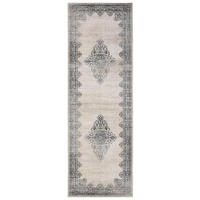 LÄUFER Laury Grau 80x240 cm - Grau, Kunststoff/Textil (80/240cm) - benuta Pop