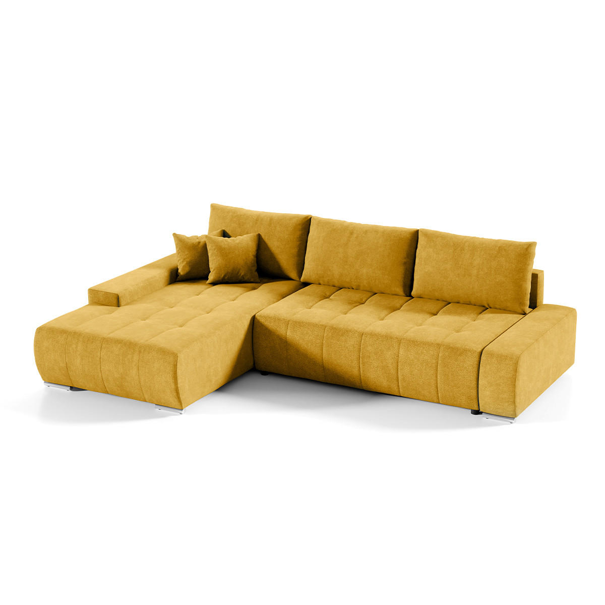 ECKSOFA Jonas 4 Sitzplätze Gelb - Gelb, Holzwerkstoff (265/185cm) - Petits-meubles