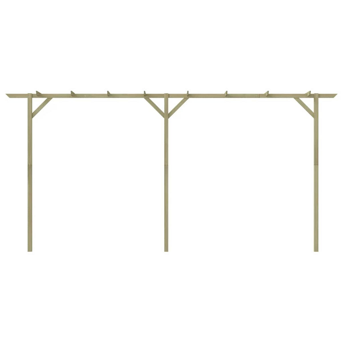 PERGOLA aus Holz LURV | 4x2m Kiefernholz | Rankhilfe Pergola - Grün, Holz (400/205/40cm) - DELUKE