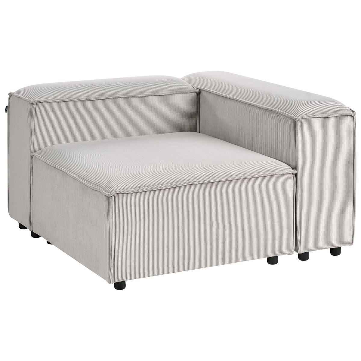 ECKMODUL Cord Taupe linksseitig Ardal - Taupe, Textil (120/68/120cm) - Beliani