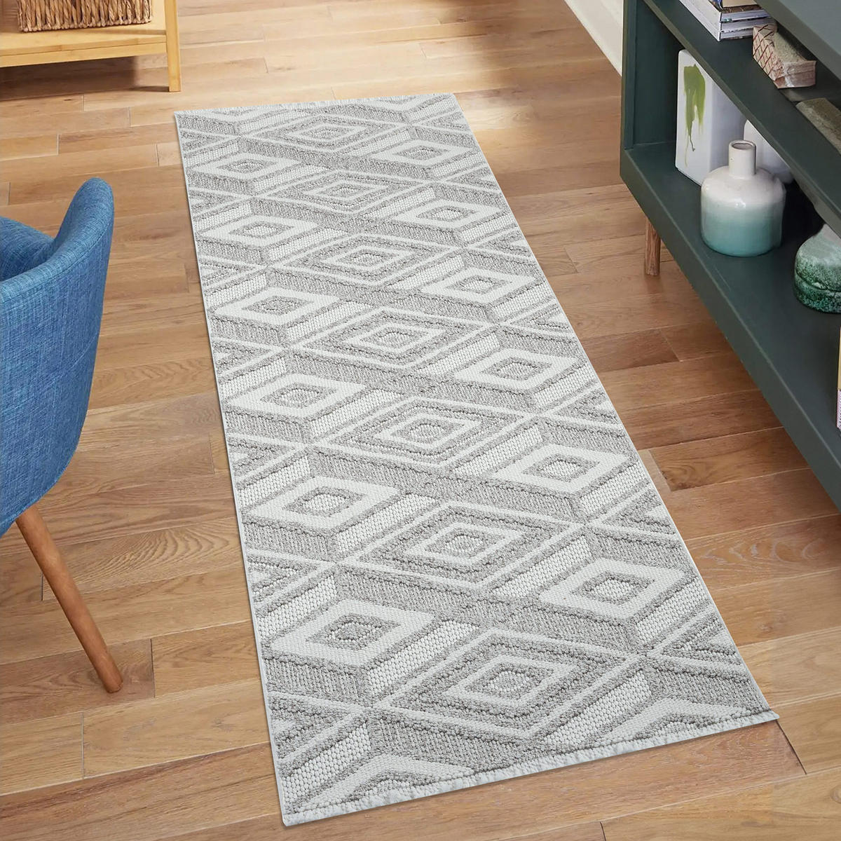 KURZFLOR-TEPPICH Lindo 8875 Beige 80x300 cm - Beige/Grau, Textil (80/300cm) - carpet city
