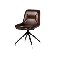 STUHL Echtleder 49 x 56 x 83 cm braun IRON LABEL #108 - Braun, Leder (49/83/56cm) - Massivmoebel24