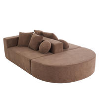 ECKSOFA DE-34967 segmentiertes Cloud-Design Braun - Braun, Textil (171/263cm) - ComfortXL