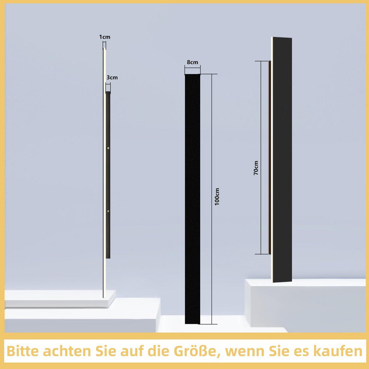 LED WANDLEUCHTE Christine - Schwarz, Metall (100/8/4cm) - Nettlife