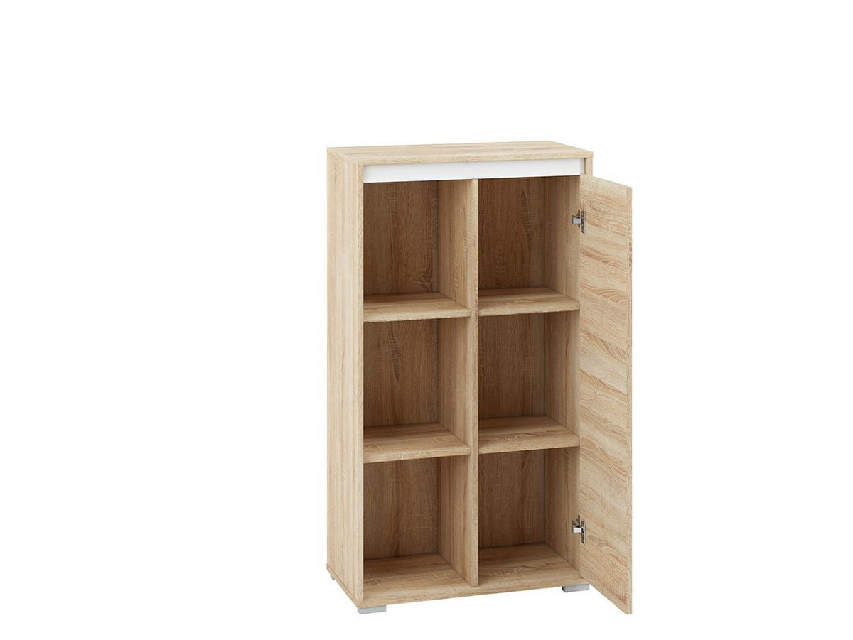 HIGHBOARD Avo Sonoma Eiche, Absetzung austauschbar 69 / 34 / 123cm - Braun/Sonoma Eiche, Holz/Holzwerkstoff (69/123/34cm) - Feldmann-Wohnen
