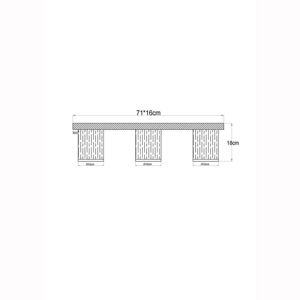 LED-DECKENLEUCHTE UNDERWOOD - Braun, Glas (71/16/18cm) - Globo Lighting