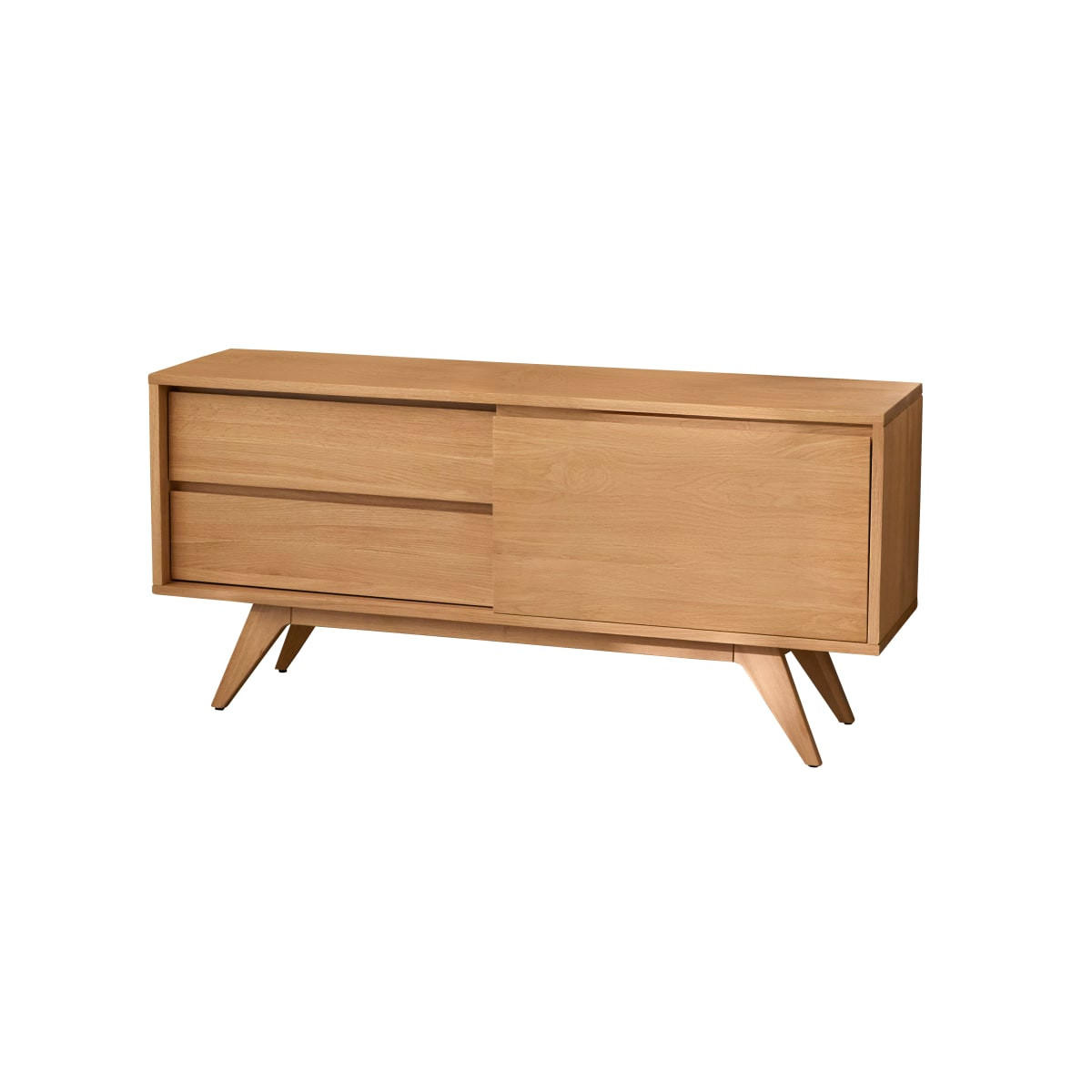 TV-SCHRANK Esmée Natur aus Eiche - Naturfarben, Holz (130/60/35cm) - Tikamoon