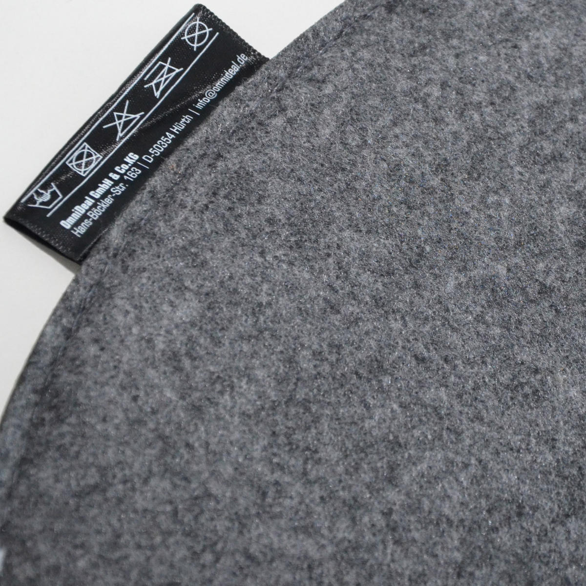 FILZ-SITZKISSEN zum Wenden, 40/37/0,8 cm, Grau - Grau, Kunststoff (40/37/1cm) - Dunedesign