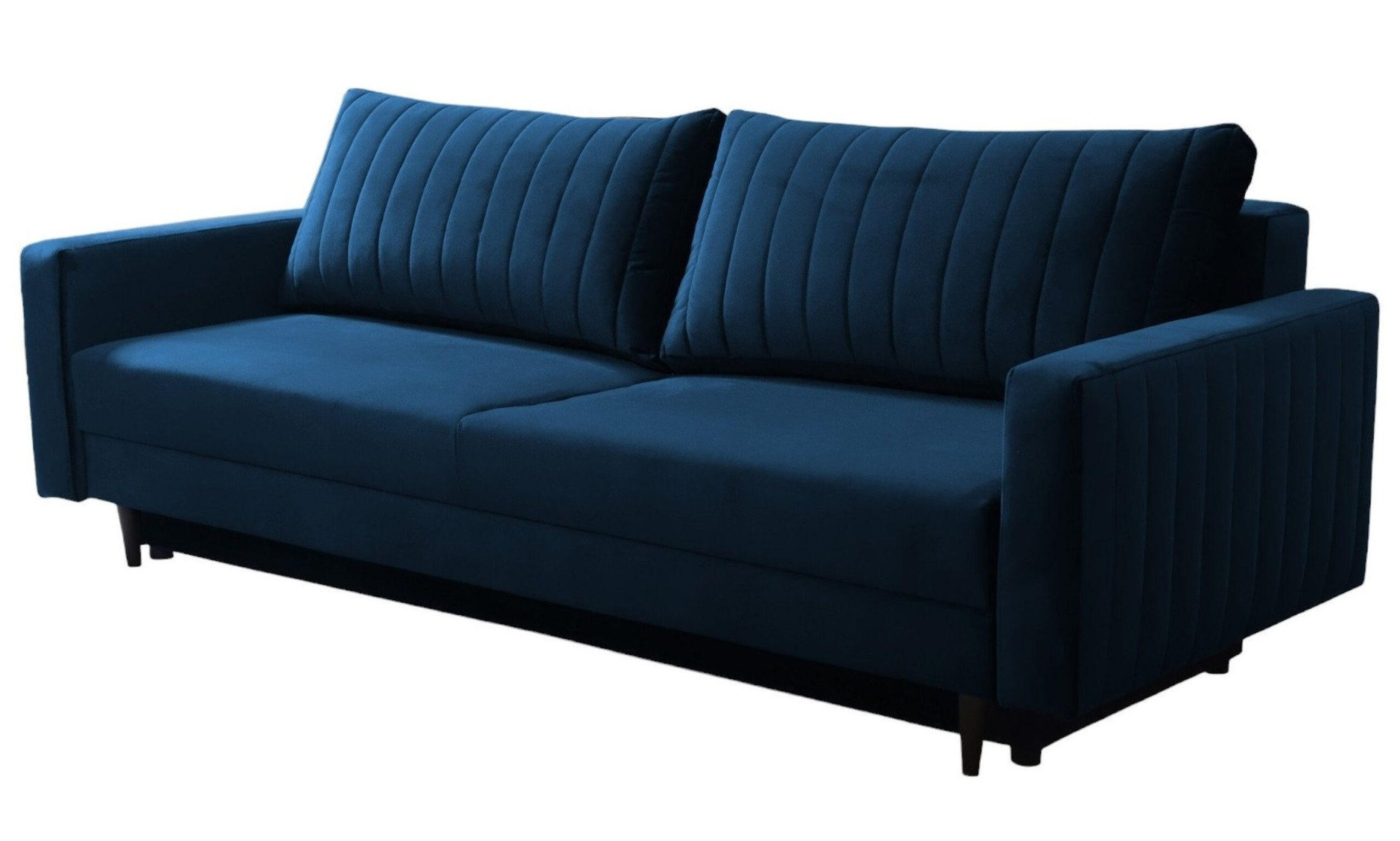 SCHLAFSOFA PALMO, Sofa mit Schlaffunktion und Bettkasten, Farbe: Blau, Velourstoff - Blau, Textil (220/86/94cm) - Sepro Meble