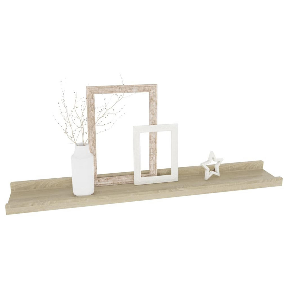 WANDREGALE 4 Stk. Sonoma-Eiche 60x9x3 cm - Braun, Holzwerkstoff (60/3/9cm) - furnicato