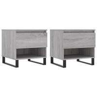 COUCHTISCHE 2 Stk. Grau Sonoma 50x46x50 cm Holzwerkstoff - Grau, Holzwerkstoff (50/46/50cm) - furnicato