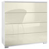 KOMMODE Pavos Creme Hochglanz - Creme, Holzwerkstoff (76/76/35cm) - Vladon