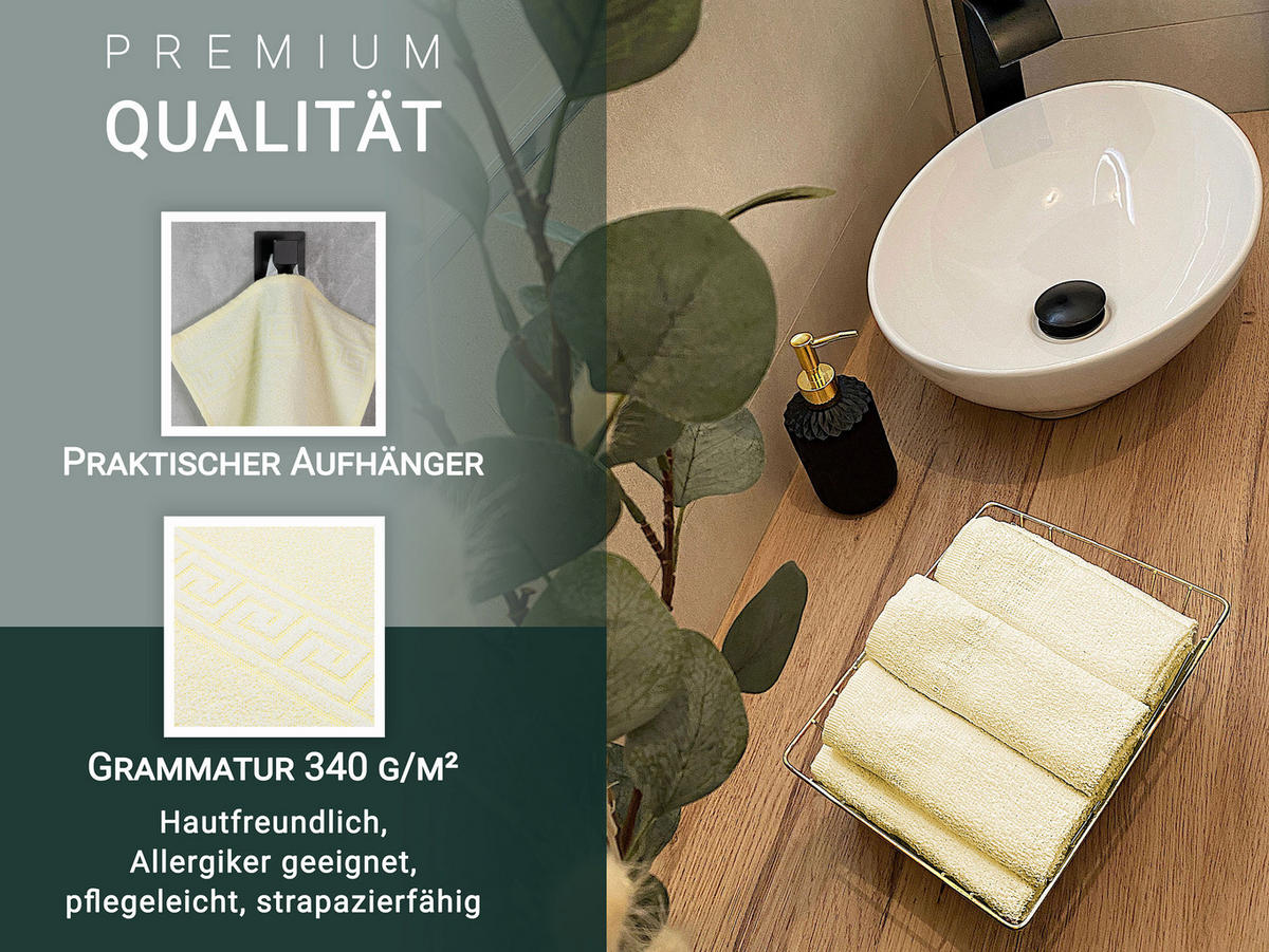 SEIFTÜCHER, 10er-Set, 30x30 cm, 70% Baumwolle, 30% Polyester, Gelb - Gelb, Textil (30/30cm) - Zollner