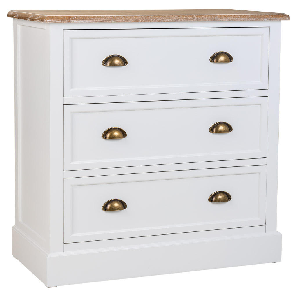 KOMMODE aus Holz, weiß, 80x40cm - Weiß, Holzwerkstoff (80/80/40cm) - Wanderlust