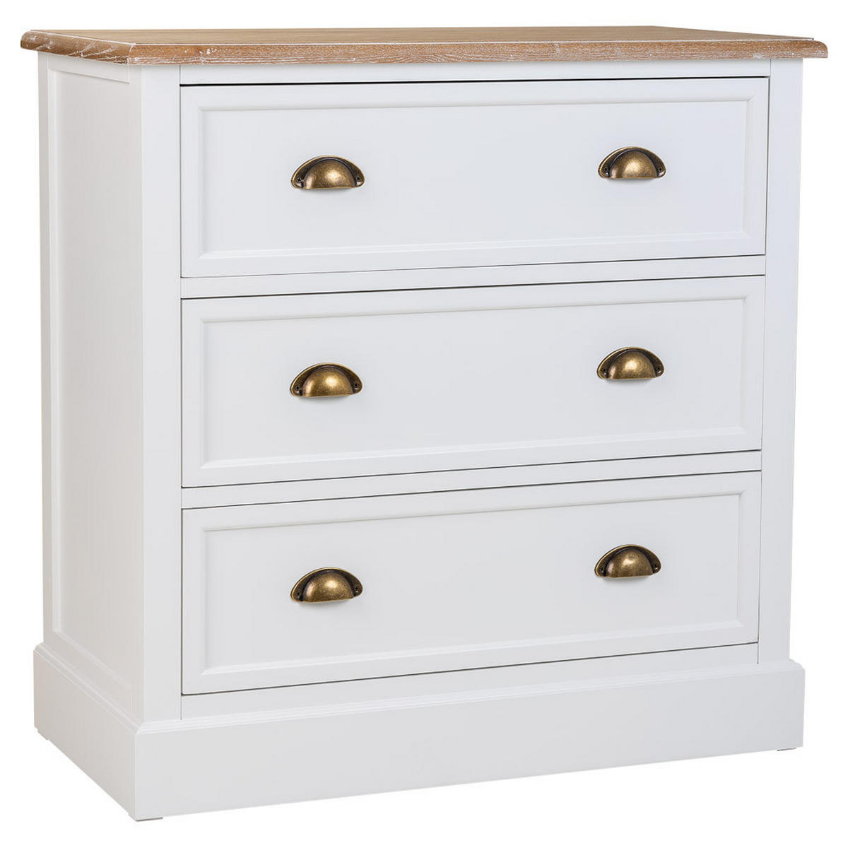 KOMMODE aus Holz, weiß, 80x40cm - Weiß, Holzwerkstoff (80/80/40cm) - Wanderlust