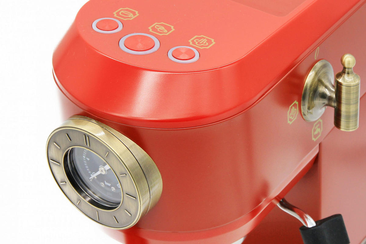 KAFFEEMASCHINE KA 2005 RotEm, Bordeaux , 19 bar, Siebträger-Espressomaschine - Bordeaux, Metall (14.5/31/29.5cm) - Kaiser Küchengeräte