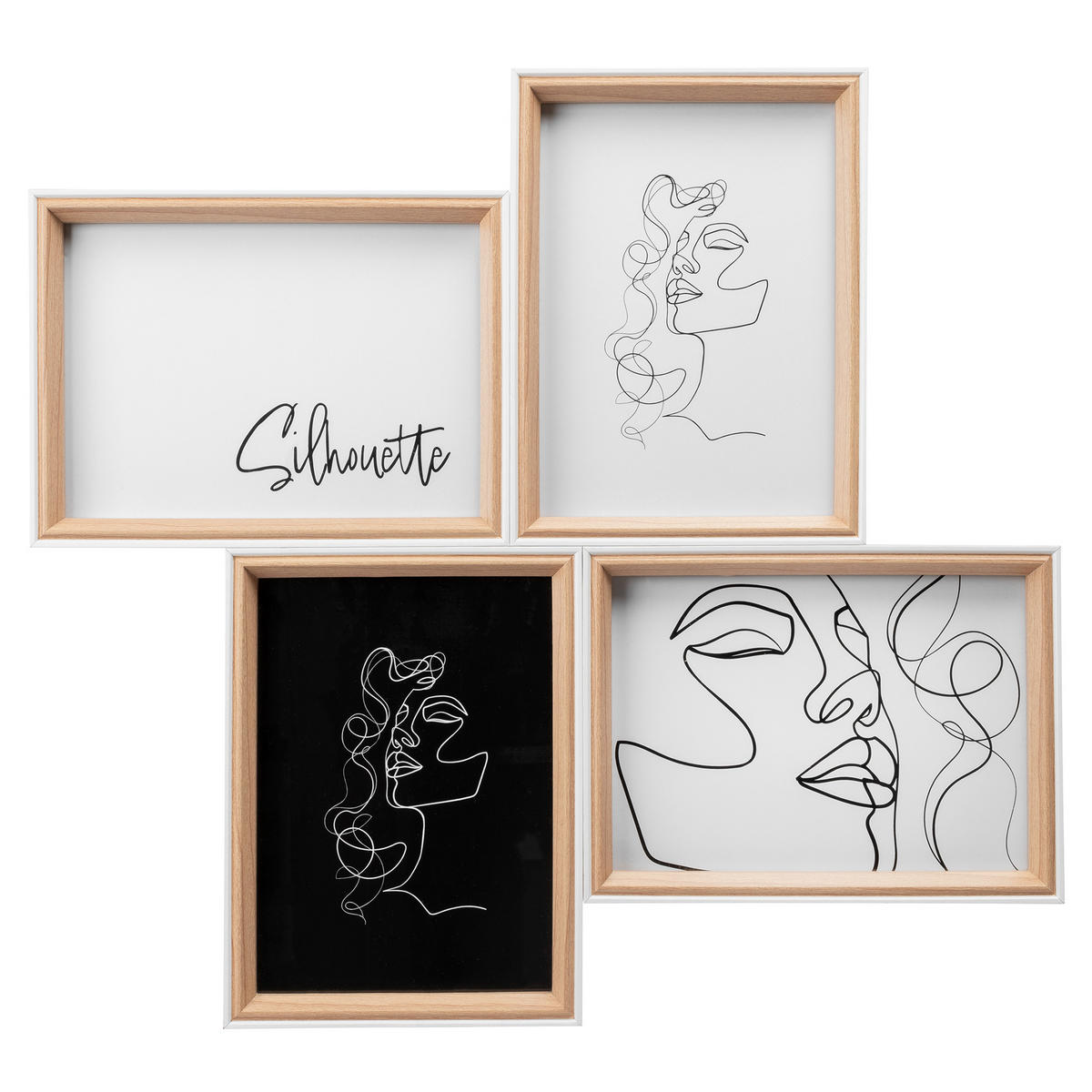 BILDERRAHMEN Silhouette Holzgalerie, 4x13x18 cm, Natur - Naturfarben, Holzwerkstoff (43/39/2cm) - walther design