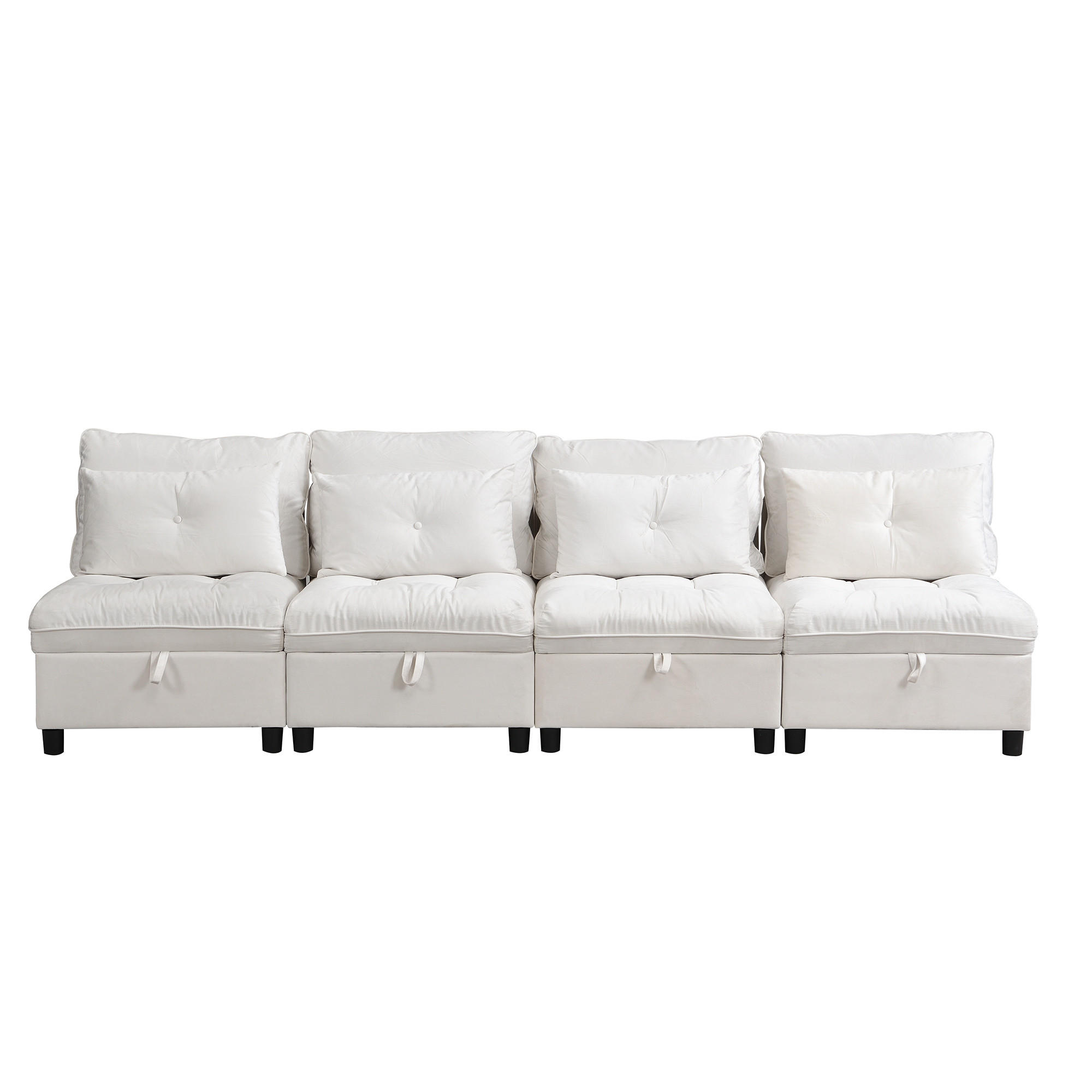 ECKSOFA 274/76/87 cm Beige mit Stauraum - Beige, Textil (274/76cm) - Oxeza