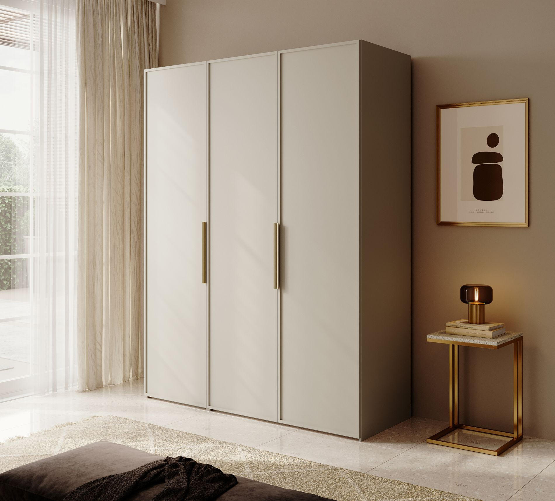 Thumbnail - Selsey Kleiderschrank, Taupe, Holzwerkstoff, 2 Fächer, Rechteckig, 150x200.5x57 cm, Schlafzimmer, Kleiderschränke, Dreht...