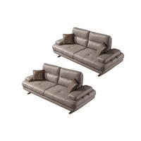 SITZGARNITUR Energy Grau-Seidengrau Stellvariante:3+3 - Braun, Holz (235/90/105cm) - Villa Möbel