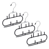 3XDRŽIAK na opasky - čierna, kov/plast (20/20/2cm) - Relaxdays