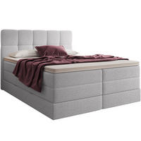 BOXSPRINGBETT Madison 1 hellgrau 160/200 H3/H4 Boucle - Hellgrau, Textil (160/200cm) - wonello