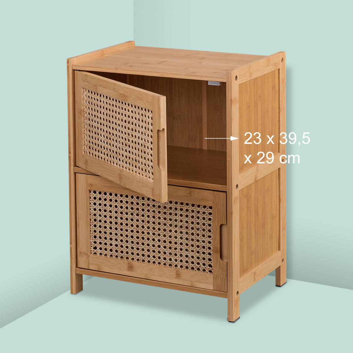 BEISTELLSCHRANK - Hellbraun, Holz/Holzwerkstoff (42/56/30cm) - Relaxdays