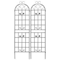 PFLANZGITTER 2er-Set aus Metall für Kletterpflanzen - Schwarz, Metall (50/180/9cm)