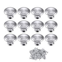 SCHRANKKNOPF 12er-Set Zinklegierung - Silberfarben, Metall (3/23/3cm)