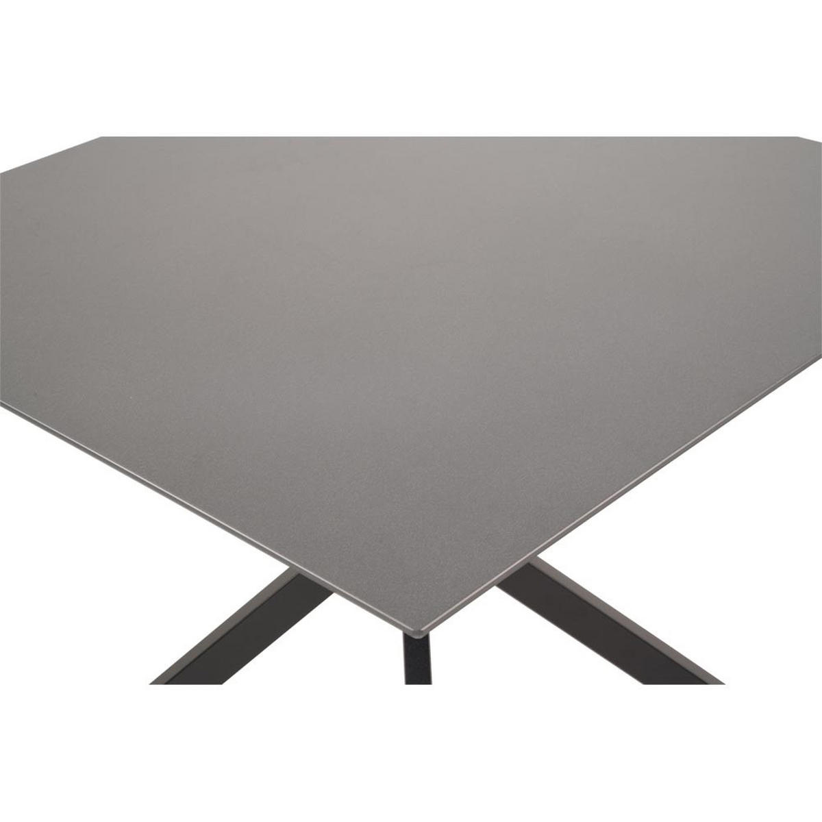 GARTENTISCH Crest - Schwarz - 90/90/73 cm - Schwarz, Glas (90/90/73cm) - Lesli Living