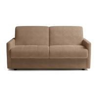 SCHLAFSOFA mit 3 Plätzen aus geripptem Samt, 175 cm lang - Braun, Textil (100/87/175cm) - Calicosy