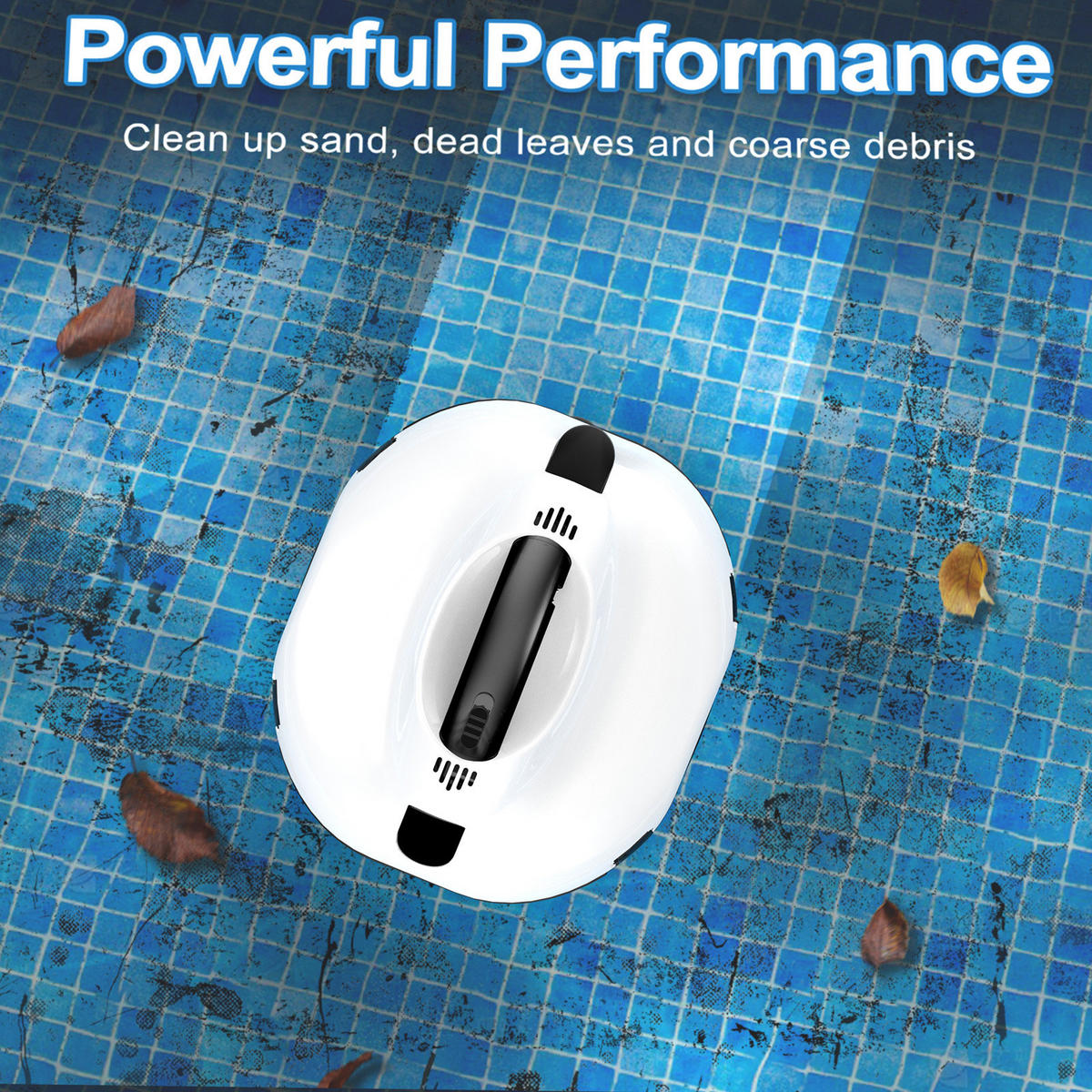 POOLROBOTER, Geeignet Für Flächen Unter 80 m² (EU-Stecker) - Weiß, Kunststoff (34.5/19.8/35cm) - Authentics