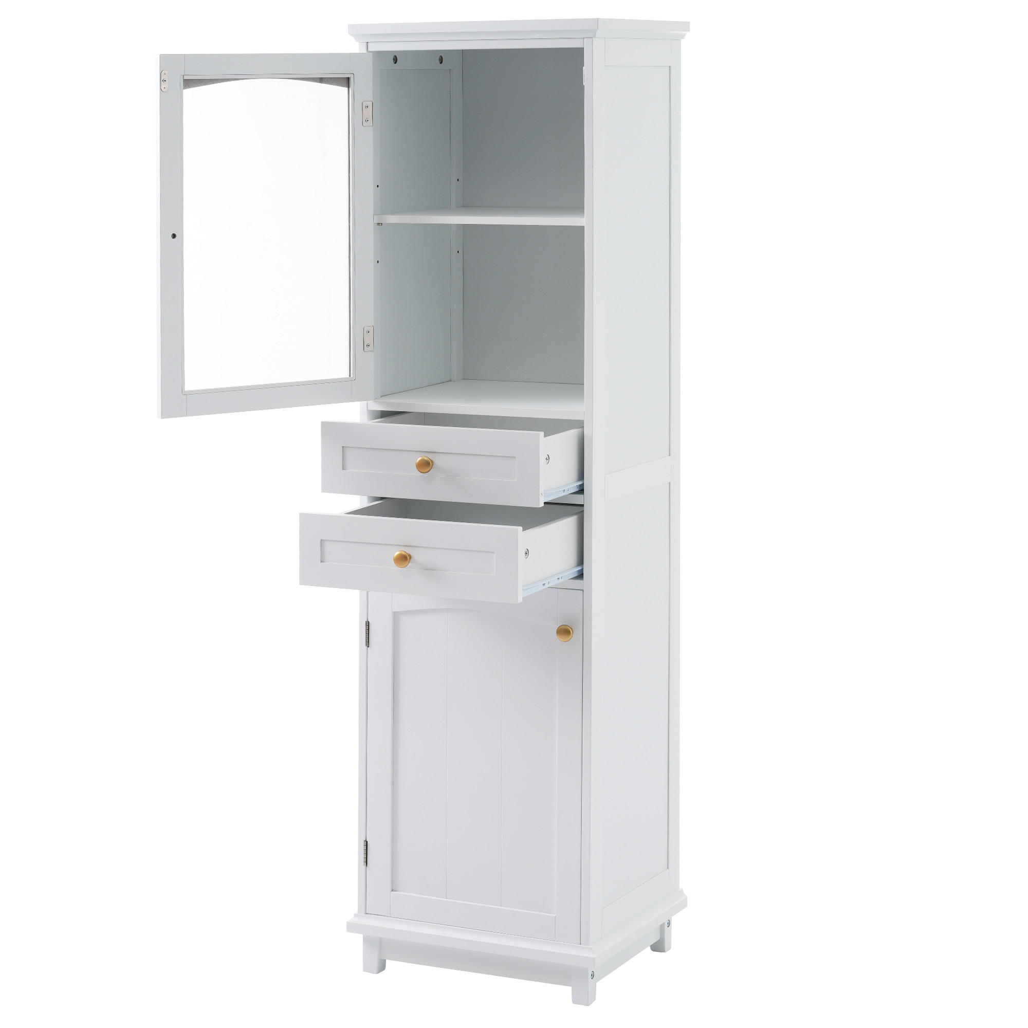 Evryae Waschbeckenunterschrank Weiß 45x160x36 cm
