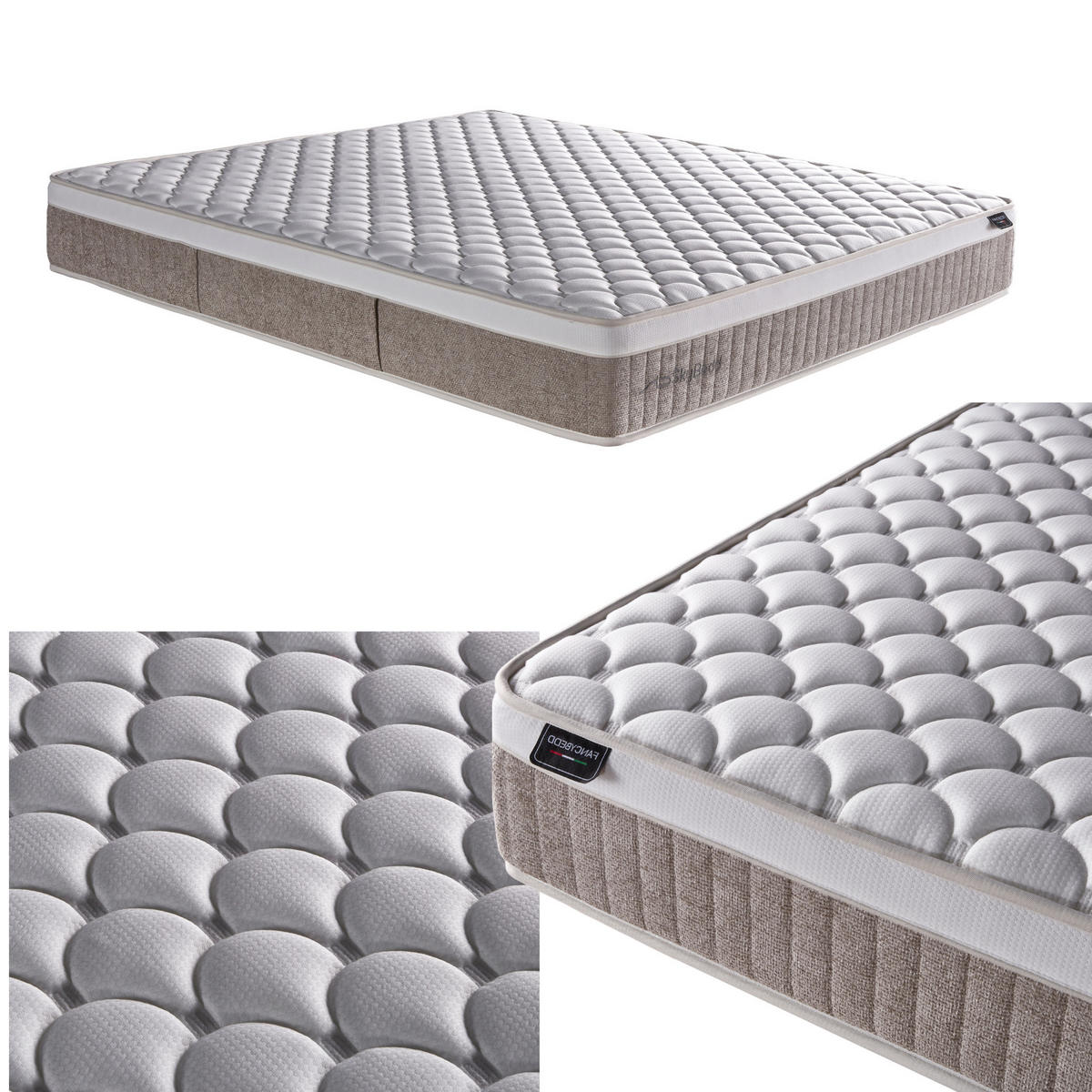 BOXBETT Fancybett Bett mit Matratze 160x200 - Hellbraun, Holz (160/200cm)