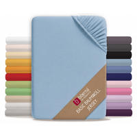 SPANNBETTTUCH Basic Jersey taubenblau, 140x200 cm - 160x200 cm - Blaugrau, Textil (160/200cm) - biberna