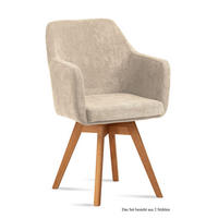 ARMLEHNSTUHL drehbar (2er-Set) Dorry 57x87x60 Eiche geölt/Natur - Eichefarben/Naturfarben, Kunststoff (60/87/57cm) - 58aufmkessel