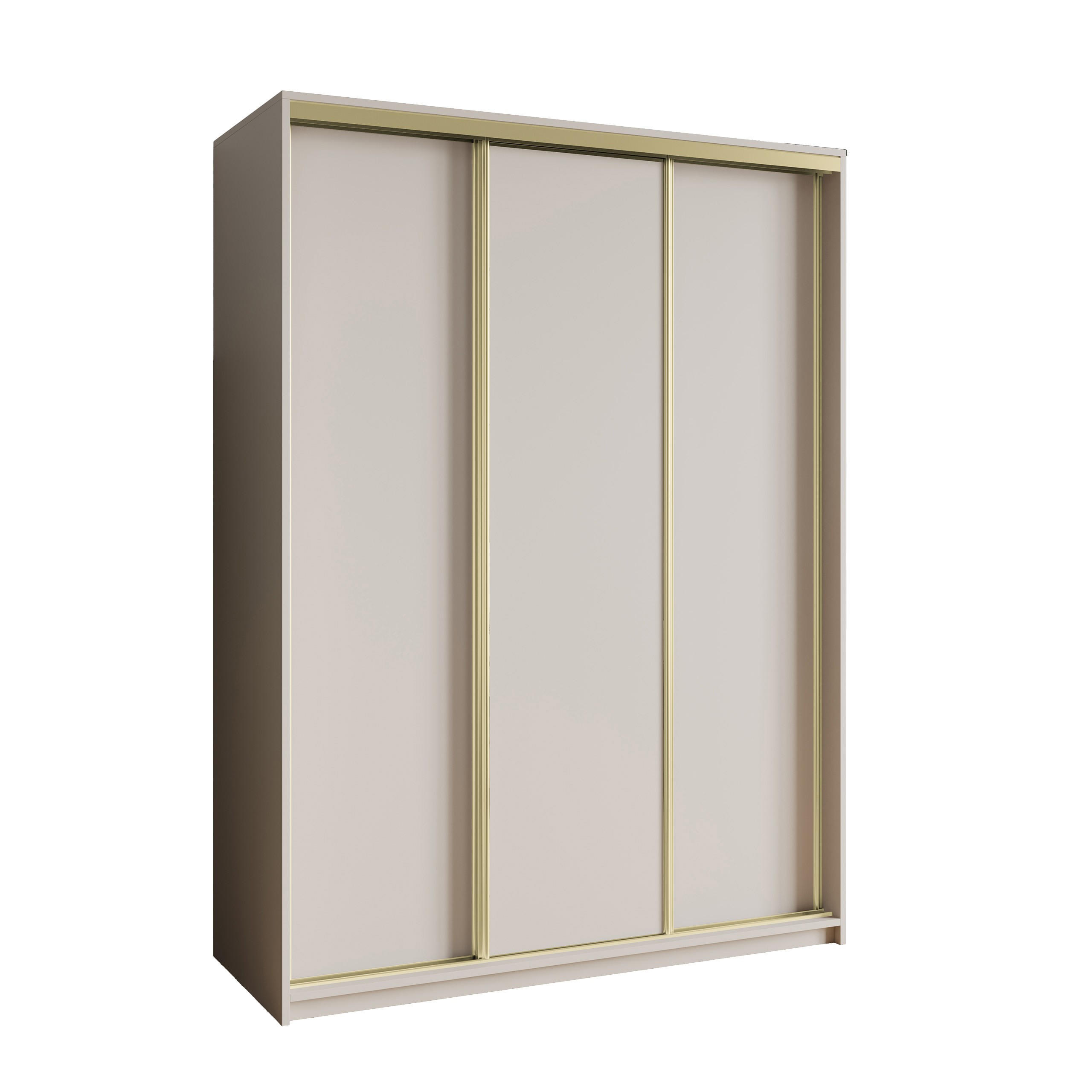 SCHWEBETÜRENSCHRANK NISSE 150/205/60 cm 3-türig Kaschmir - Kaschmir, Holzwerkstoff (150/205/60cm) - MASSENO