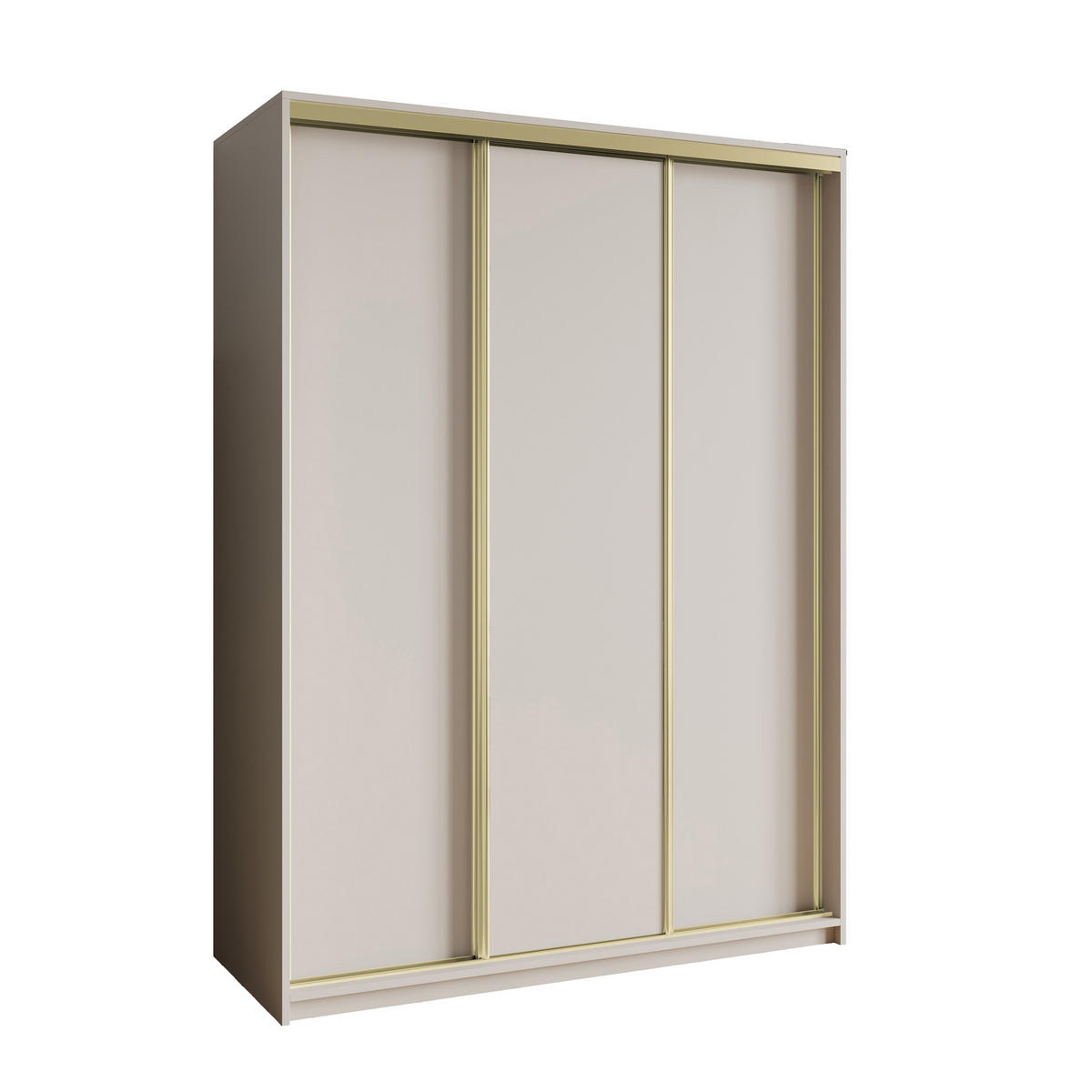 SCHWEBETÜRENSCHRANK NISSE 150/205/60 cm 3-türig Kaschmir - Kaschmir, Holzwerkstoff (150/205/60cm) - MASSENO