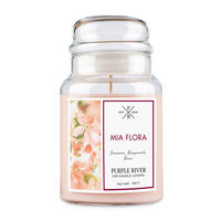 DUFTKERZE Purple River - Rosa, Naturmaterialien/Glas (18cm)