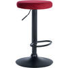 BARHOCKER Samt rot - Rot/Schwarz, Textil/Metall (38.5/60/38.5cm) - CLP