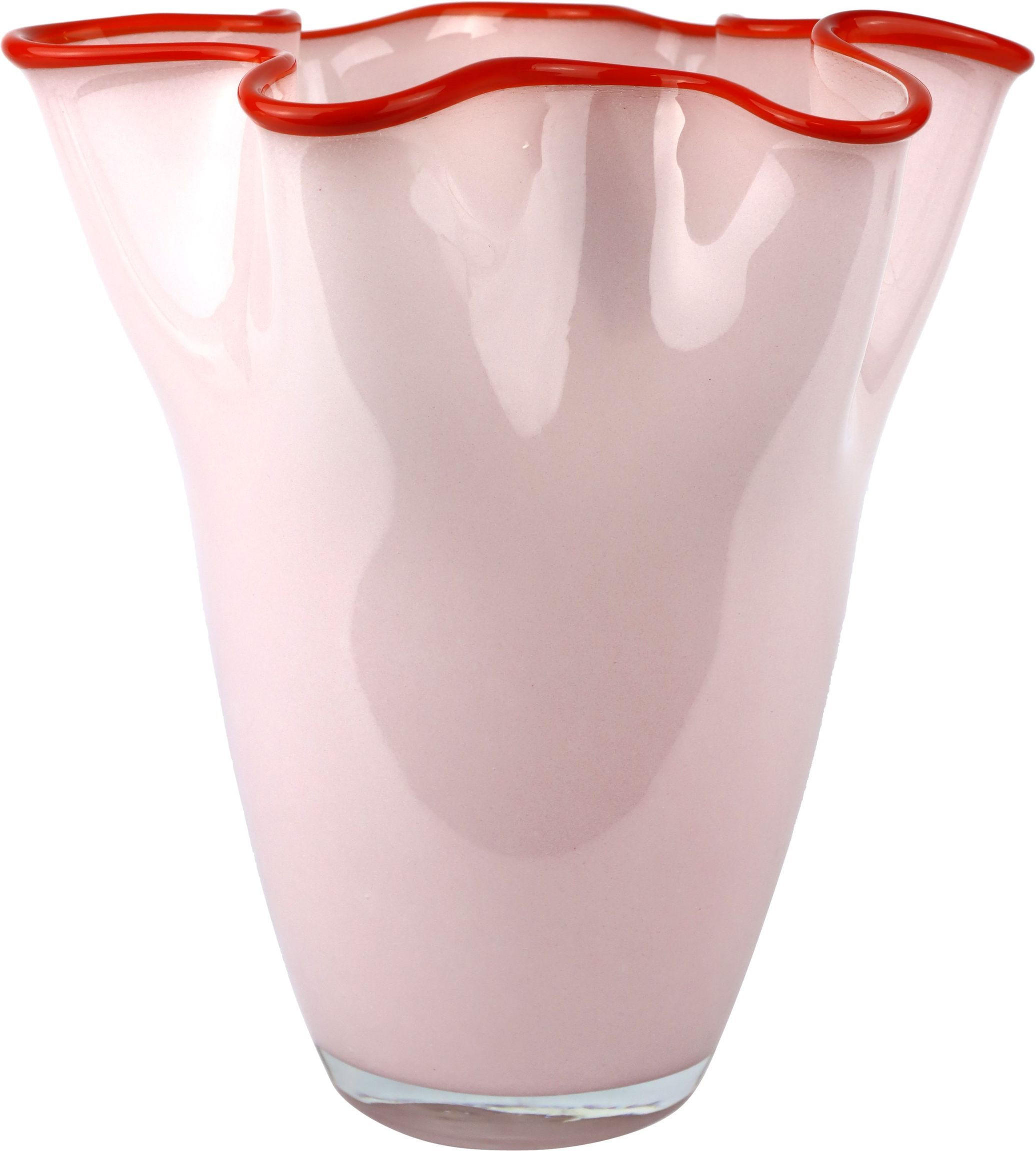 VASE Art Nouveau rosa - Rosa, Glas (25cm) - FURNARO