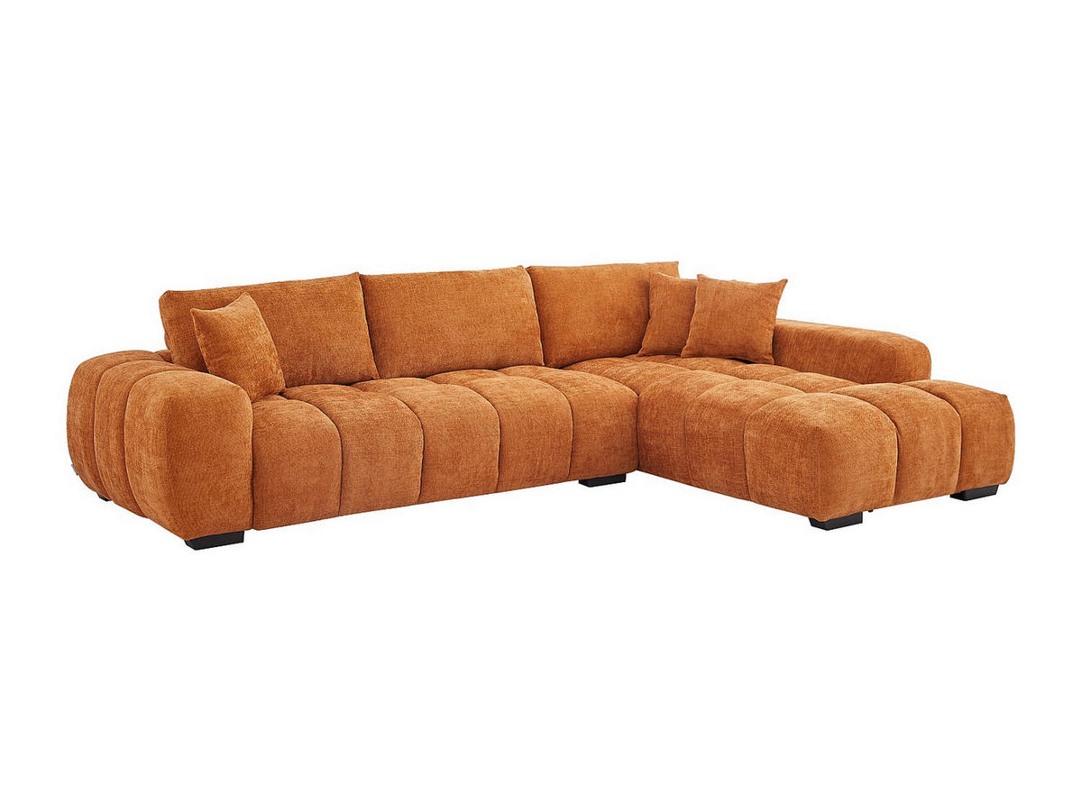 SOFA - 5 Personen - stoff - terracotta Berenia - Terracotta, Textil (298/82/207cm) - Vente-Unique