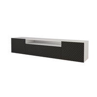 LOWBOARD ZENO-W 200x40x41 cm - Weiß / Schwarz - Schwarz, Holzwerkstoff (200/40/41cm) - ALTDECOR