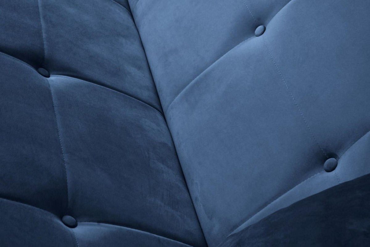 SOFA Luna 213cm im skandinavisches Stil, mit Schlaffunktion und Bettkasten, dunkelblau - Blau, Kunststoff (213/92/94cm) - Margaret Hadas24